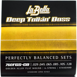La Bella 760FGS-CB Σετ 6 Χορδές Ηλεκτρικού Μπάσου 29-128" Normal Tension