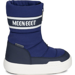 Moon Boot Παιδικές Μπότες Χιονιού Navy Μπλε Αδιάβροχες με Φερμουάρ & Γούνα 3440080-F017