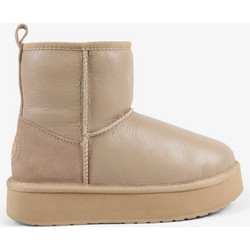 Emu Γυναικεία Μποτάκια Suede Μπεζ με Γούνα 13189