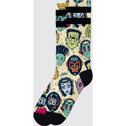 American Socks Villains Ανδρικές Κάλτσες Ψηλές με Σχέδια Μπεζ AS394