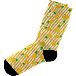 Dimisocks Do You Dare Summer Pineapple Ανδρικές Κάλτσες Ψηλές με Σχέδια Κίτρινες 60089