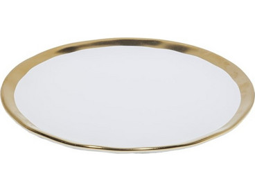 TBS Golden White Πιάτα Ρηχά Πορσελάνης 26.5cm 4τμχ TBS.92026