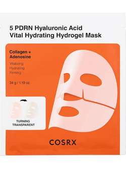 Cosrx 5 PDRN Hyaluronic Acid Vital Hydrating Sheet Μάσκα Προσώπου για Ενυδάτωση με Υαλουρονικό 34gr