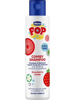 Chicco Pop Comby Strawberry Παιδικό Σαμπουάν & Conditioner 250ml