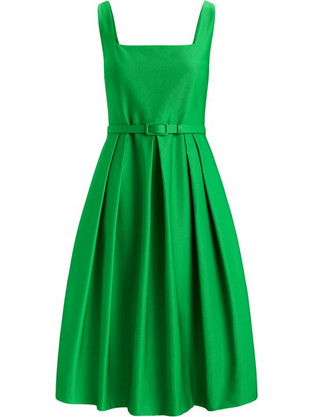 Lauren Ralph Lauren Midi Καλοκαιρινό Φόρεμα για Γάμο / Βάπτιση Πράσινο 253P03618001-300