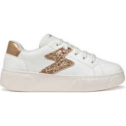 Geox Παιδικά Sneakers Λευκά Χρυσά J45DVA054EWC1ZH8