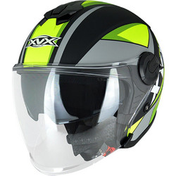 XVX Helmets Galaxy RX-460 Black Fluo Matt Yellow Κράνος Μηχανής Jet