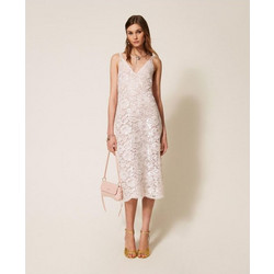 TWINSET Midi Καλοκαιρινό Φόρεμα για Γάμο / Βάπτιση Floral & Παγιέτες Nude 261TP2630-00570