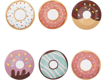 Villa D'Este Home Donuts Πιάτα Γλυκού Πορσελάνης 19.2cm 6τμχ 5921917