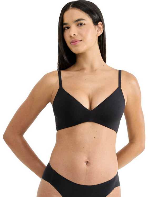 Sloggi Zero Feel Pure Σουτιέν Push Up χωρίς Μπανέλα Μαύρο 10226693-0004