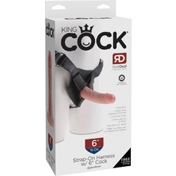 Pipedream King Cock 6" Harness Strap On με Dildo 15cm Flesh