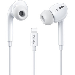 WK ΥΒ10 Plug & Play 250949 Handsfree In-Ear Lightning White