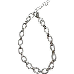 RO Accessories Γυναικείο Βραχιόλι Αλυσίδα από Ατσάλι Ασημί BR189 RO Accessories Γυναικείο Βραχιόλι Αλυσίδα από Ατσάλι Ασημί BR189