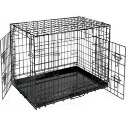 Pet Camelot Συρμάτινο Κλουβί Σκύλου Crate Μικρό Εσωτερικού Χώρου Μαύρο 62x44.5x51.5cm