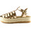 Love4shoes Καλοκαιρινές Γυναικείες Πλατφόρμες Κλειστές Χαμηλές Χρυσές 11-17