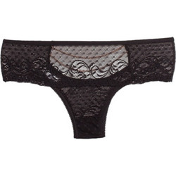 Cottonhill Γυναικείο Sexy Brazil με Δαντέλα Μαύρο CH0100