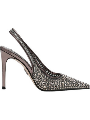 Steve Madden Reyes-R Γόβες Slingback με Τακούνι Στιλέτο με Στρας Μπρονζέ 11004734
