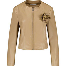 Gerry Weber Γυναικείο Μπουφάν Δερματίνη Κοντό Μπεζ 430026-31227