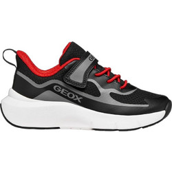 Geox Pro Ban Παιδικά Sneakers Μαύρα Ανθρακί Κόκκινα J65P7F01454C0048
