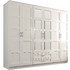 Hanah Home Εξάφυλλη Ντουλάπα Ρούχων με Καθρέπτη White Wash 210x52x184cm 167RAB1179