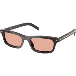 Prada PR05S 17N50W Γυναικεία Γυαλιά Ηλίου Ορθογώνια Κοκάλινα Ταρταρούγα με Καφέ Φακό