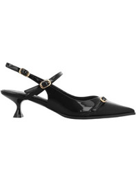 Gioseppo Γόβες Slingback Λουστρίνι με Λεπτό Χαμηλό Τακούνι Μαύρες 76190