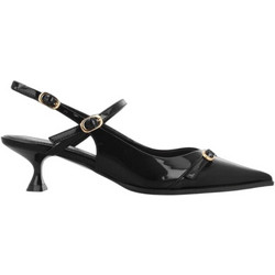Gioseppo Γόβες Slingback Λουστρίνι με Λεπτό Χαμηλό Τακούνι Μαύρες 76190