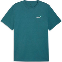 Puma Essentials 2 Colour Small No. 1 Logo Tee Ανδρικό Αθλητικό T-Shirt Πετρόλ 684717-41