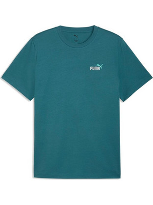 Puma Essentials 2 Colour Small No. 1 Logo Tee Ανδρικό Αθλητικό T-Shirt Πετρόλ 684717-41