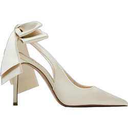 Steve Madden Γόβες Δερμάτινες με Τακούνι Στιλέτο με Φιόγκο Λευκές 11004931-985