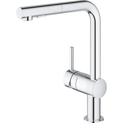 GROHE Minta 30274000 Μπαταρία Κουζίνας Πάγκου Διπλής Παροχής Ανάμεικτη με Ντουζ Inox