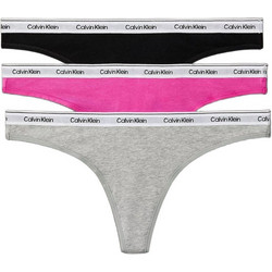 Calvin Klein Βαμβακερά Γυναικεία String 3Pack LV00QD5209-FQN