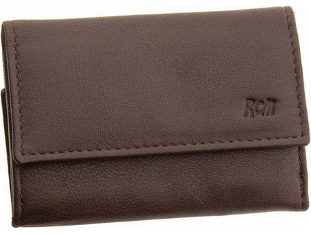 RCM Μικρό Γυναικείο Πορτοφόλι RFID με Clip Καφέ Z19