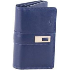 Kouros Μεγάλο Γυναικείο Πορτοφόλι με Clip Navy Μπλε 6022