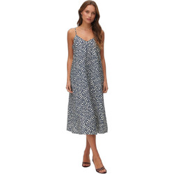 Vero Moda Josie Midi Καλοκαιρινό Καθημερινό Φόρεμα Εκρού Navy Μπλε 10303398