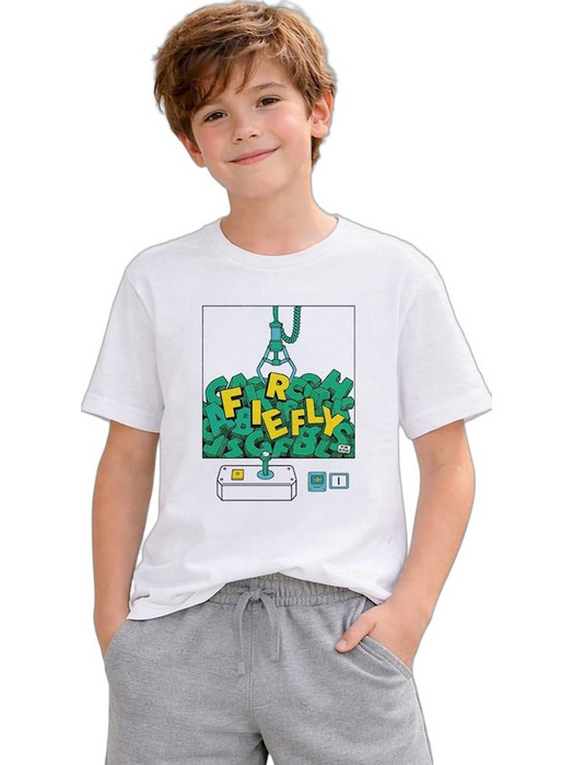 Firefly Παιδικό T-Shirt Κοντομάνικο Λευκό Πράσινο FBT26216-0001