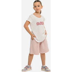 BodyTalk Παιδικό T-Shirt Κοντομάνικο Μπεζ Ροζ 1261-701128-00200