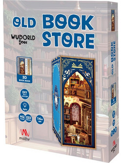 Mathv Old Book Store 3D Book Nook DIY 223 Κομμάτια 23cm WWN-002
