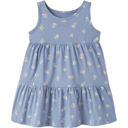 Name It Floral Bun Παιδικό Φόρεμα Floral Γαλάζιο 13228172
