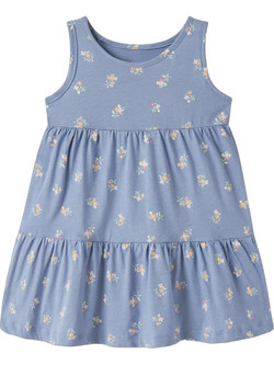 Name It Floral Bun Παιδικό Φόρεμα Floral Γαλάζιο 13228172
