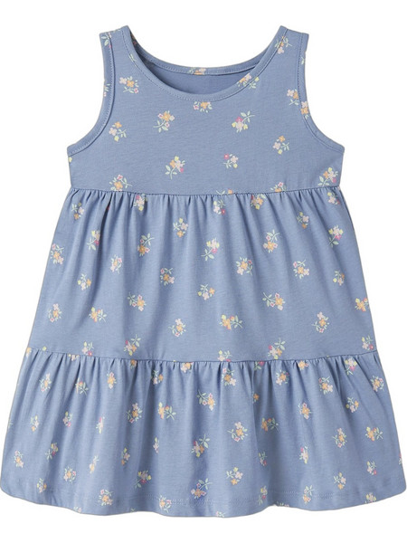 Name It Floral Bun Παιδικό Φόρεμα Floral Γαλάζιο 13228172
