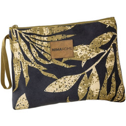 Nima Divine Γυναικείο Νεσεσέρ Παραλίας 25x17cm Navy Μπλε Χρυσό