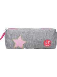 Lyc Sac Wow Girls Κασετίνα Βαρελάκι με 2 Θήκες Γκρι 4192