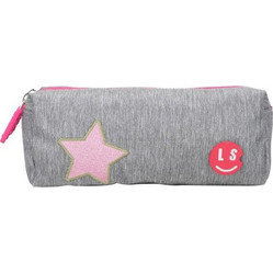 Lyc Sac Wow Girls Κασετίνα Βαρελάκι με 2 Θήκες Γκρι 4192