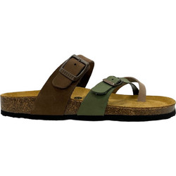 Plakton Γυναικεία Σανδάλια Suede Ανατομικά Σοκολατί Χακί 181032-014