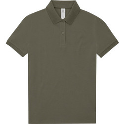 B&C Collection Γυναικεία Μπλούζα Polo Κοντομάνικη Χακί PW461