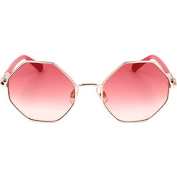 Swarovski SK0259 28T Γυναικεία Γυαλιά Ηλίου Πολυγωνικά Μεταλλικά Χρυσά με Ροζ Φακό