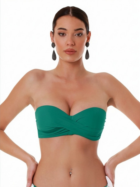 Bluepoint Bikini Top Strapless με Ενίσχυση Πράσινο 26066093-PR