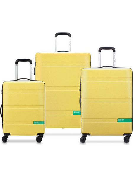 Delsey x United Colors of Benetton Σετ Βαλίτσες 3τμχ Κίτρινες