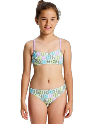 Roxy Παιδικό Μαγιό Bikini Set για Κορίτσι Γαλάζιο ERGX203696-GLD8